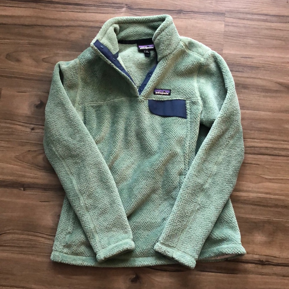 New Patagonia Snap-T Fleece Pullover- Green